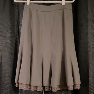Loft A-line skirt with lace detailing.